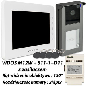 Zestaw Vidos X  monitor M12W-X + stacja S11-1