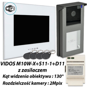 Zestaw Vidos X Wifi monitor M10W-X + stacja S11-1