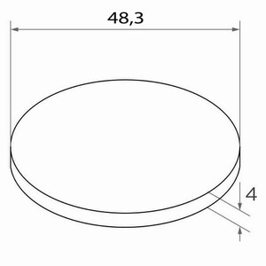 Blacha  fi 48,3mm grubość 4mm, 4US