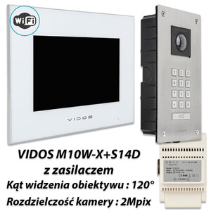 Zestaw Vidos X Wifi monitor M10W-X + stacja S14D