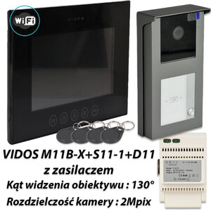 Zestaw Vidos X Wifi monitor M11B-X + stacja S11-1 + D11