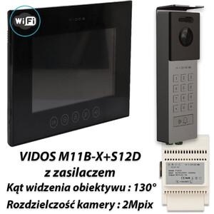 Zestaw Vidos X Wifi monitor M11B-X + stacja S12D