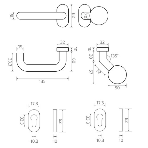 Gałka ruchoma rysunek techniczny