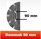 Schilder mit Dommaß 90mm